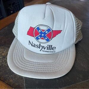 Vintage 1980s Nashville Confederate SnapBack Mesh Trucker Hat